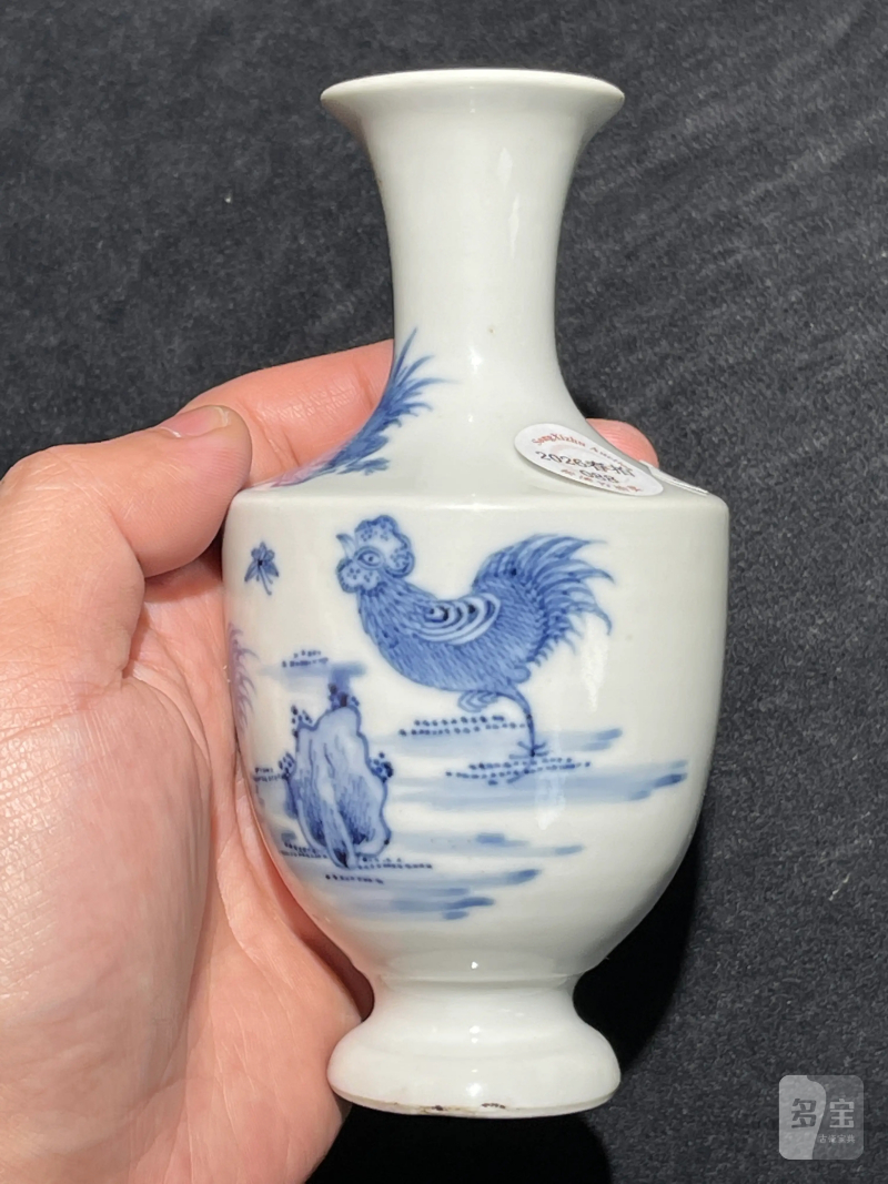 清乾隆 青花大吉图瓶 - 图5